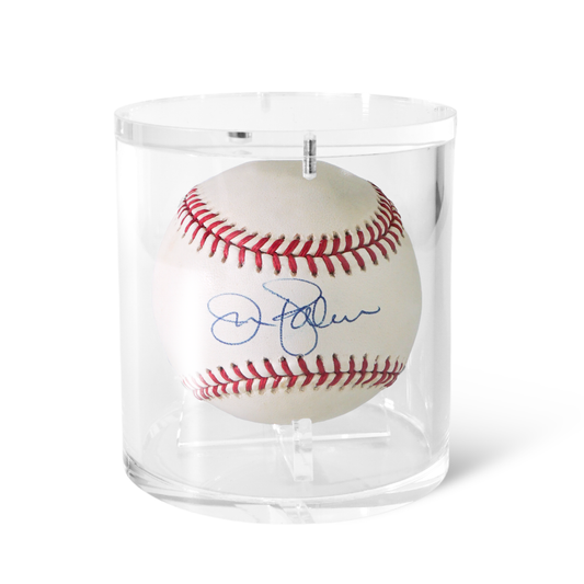 Baseball holder with UV protected acrylic case for collectible baseball